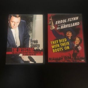 Two DVDs Frank Senotra and Errol Flynn